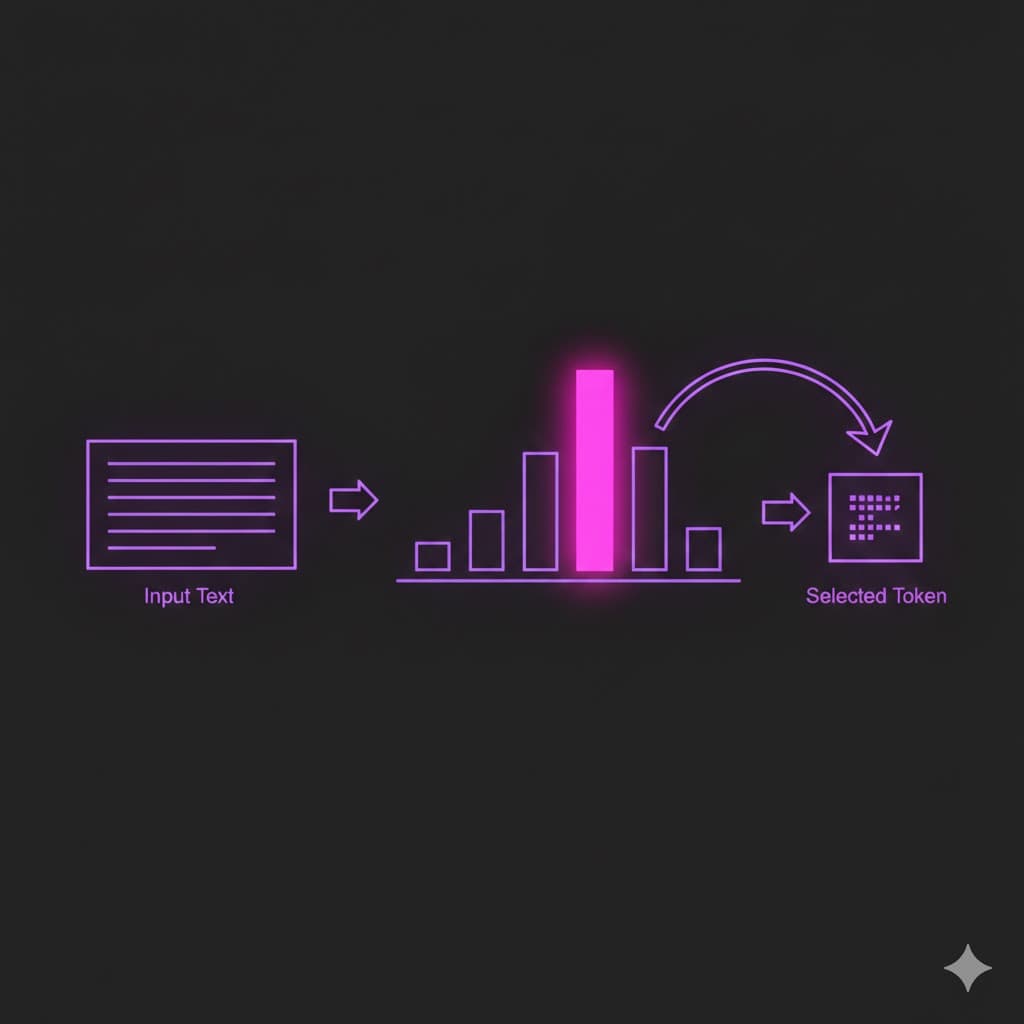 Next-token prediction process